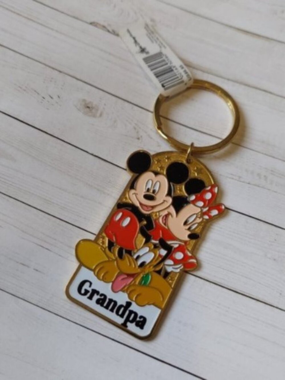 Disney | Mickey, Minnie, and Pluto "Grandpa" Personalized Keychain